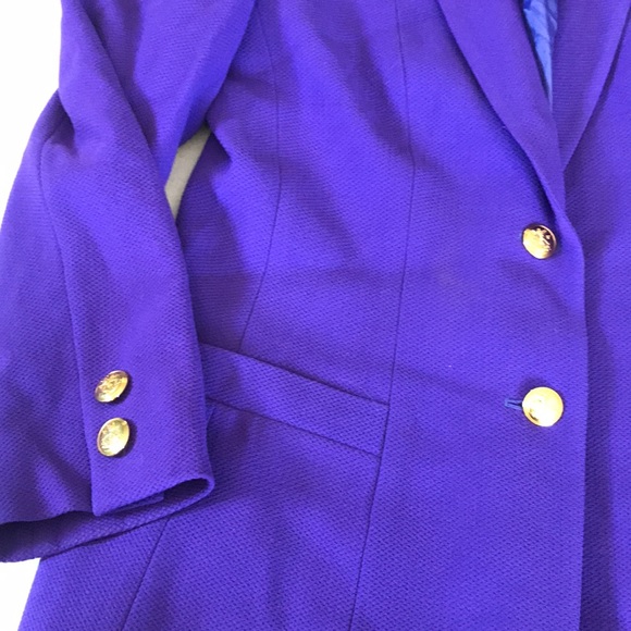 Vintage Escada purple wool blazer size 36 - Picture 3 of 8